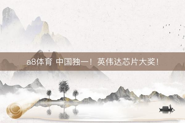 a8体育 中国独一！英伟达芯片大奖！